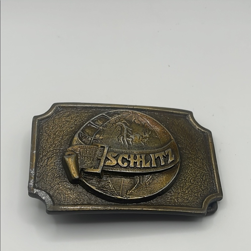 Schlitz Vintage Bronze Belt Buckle